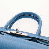 HERMES エルメス バーキン 30 ヴェルソ ブルーザンジバル/マラカイト A刻印(2017年頃) レディース トゴ ハンドバッグ Aランク 中古 銀蔵