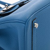 HERMES エルメス バーキン 30 ヴェルソ ブルーザンジバル/マラカイト A刻印(2017年頃) レディース トゴ ハンドバッグ Aランク 中古 銀蔵