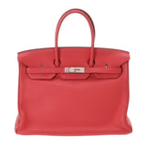 HERMES エルメス バーキン 35 ブーゲンビリア □M刻印(2009年頃) ユニセックス トリヨンクレマンス ハンドバッグ ABランク 中古 銀蔵