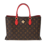LOUIS VUITTON ルイヴィトン モノグラム フラワートート 2WAY コクリコ M43553 レディース モノグラムキャンバス ハンドバッグ Aランク 中古 銀蔵