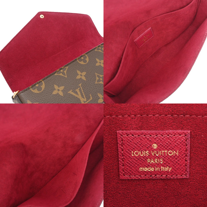 LOUIS VUITTON ルイヴィトン モノグラム ポシェットフェリシー フューシャ M81896 レディース モノグラムキャンバス ショルダーバッグ Aランク 中古 銀蔵