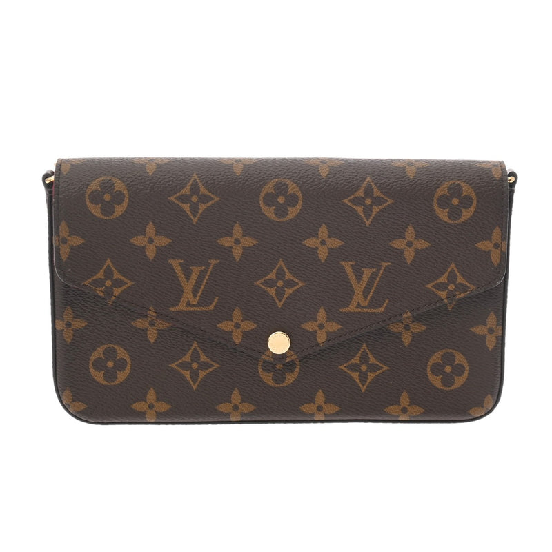 LOUIS VUITTON ルイヴィトン モノグラム ポシェットフェリシー フューシャ M81896 レディース モノグラムキャンバス ショルダーバッグ Aランク 中古 銀蔵