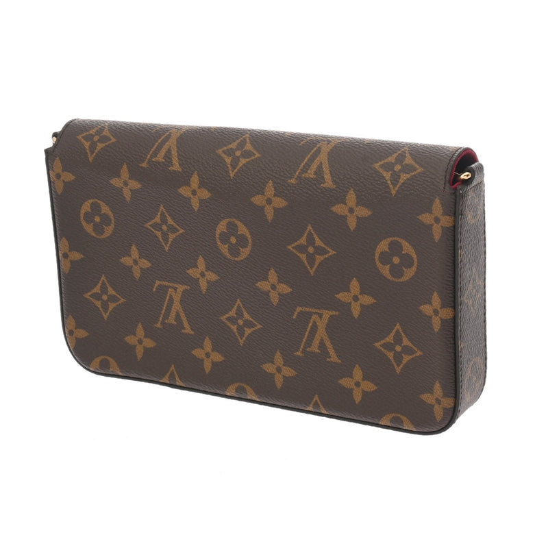 LOUIS VUITTON ルイヴィトン モノグラム ポシェットフェリシー フューシャ M81896 レディース モノグラムキャンバス ショルダーバッグ Aランク 中古 銀蔵