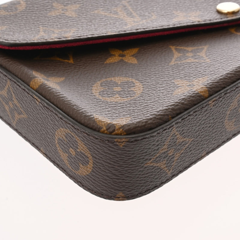 LOUIS VUITTON ルイヴィトン モノグラム ポシェットフェリシー フューシャ M81896 レディース モノグラムキャンバス ショルダーバッグ Aランク 中古 銀蔵