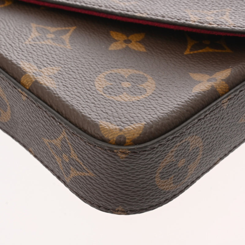 LOUIS VUITTON ルイヴィトン モノグラム ポシェットフェリシー フューシャ M81896 レディース モノグラムキャンバス ショルダーバッグ Aランク 中古 銀蔵
