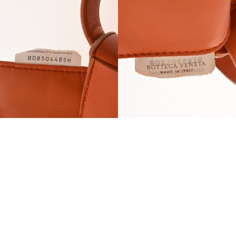 BOTTEGAVENETA ボッテガヴェネタ カセットショルダー マキシイントレチャート オレンジ 180624 ユニセックス レザー ショルダーバッグ Bランク 中古 銀蔵