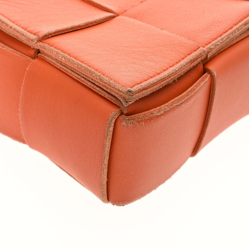 BOTTEGAVENETA ボッテガヴェネタ カセットショルダー マキシイントレチャート オレンジ 180624 ユニセックス レザー ショルダーバッグ Bランク 中古 銀蔵