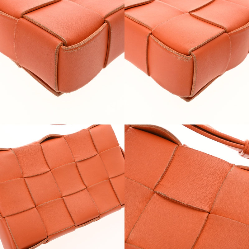 BOTTEGAVENETA ボッテガヴェネタ カセットショルダー マキシイントレチャート オレンジ 180624 ユニセックス レザー ショルダーバッグ Bランク 中古 銀蔵
