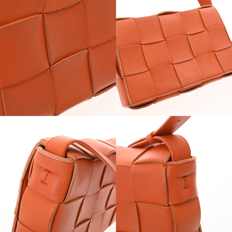 BOTTEGAVENETA ボッテガヴェネタ カセットショルダー マキシイントレチャート オレンジ 180624 ユニセックス レザー ショルダーバッグ Bランク 中古 銀蔵