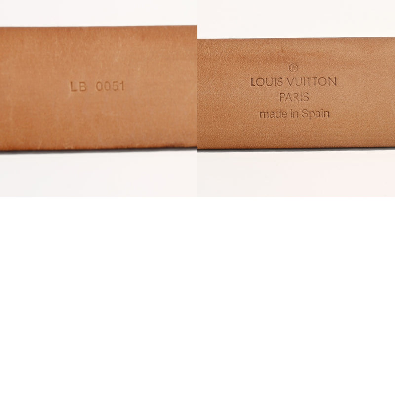 LOUIS VUITTON ルイヴィトン モノグラム サンチュール キャレ 95cm ブラウン シルバー金具 M6801 メンズ モノグラムキャンバス ベルト Bランク 中古 銀蔵