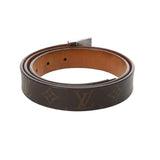 LOUIS VUITTON ルイヴィトン モノグラム サンチュール キャレ 95cm ブラウン シルバー金具 M6801 メンズ モノグラムキャンバス ベルト Bランク 中古 銀蔵