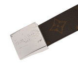 LOUIS VUITTON ルイヴィトン モノグラム サンチュール キャレ 95cm ブラウン シルバー金具 M6801 メンズ モノグラムキャンバス ベルト Bランク 中古 銀蔵