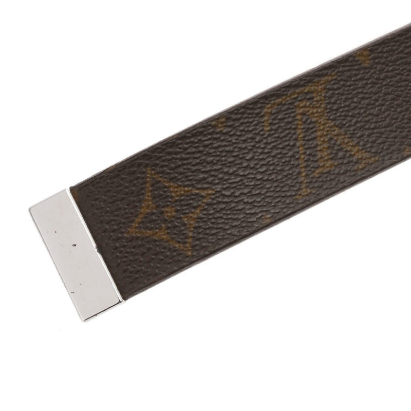 LOUIS VUITTON ルイヴィトン モノグラム サンチュール キャレ 95cm ブラウン シルバー金具 M6801 メンズ モノグラムキャンバス ベルト Bランク 中古 銀蔵