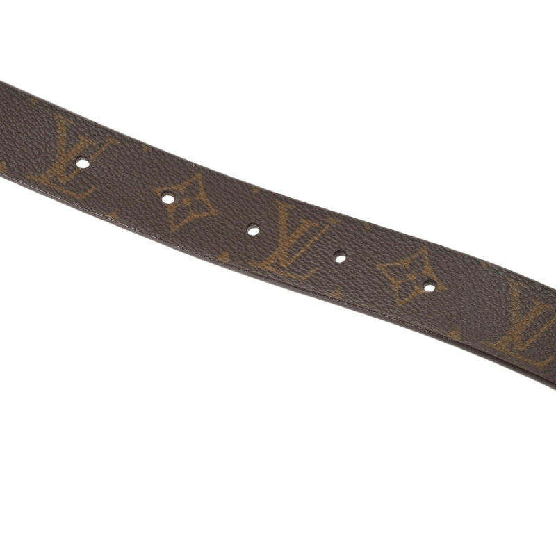LOUIS VUITTON ルイヴィトン モノグラム サンチュール キャレ 95cm ブラウン シルバー金具 M6801 メンズ モノグラムキャンバス ベルト Bランク 中古 銀蔵