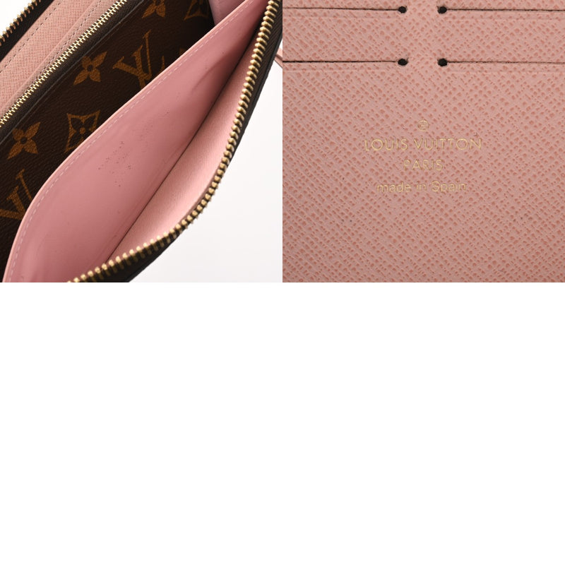 LOUIS VUITTON ルイヴィトン モノグラム ポルトフォイユクレマンス ブラウン ローズバレリーヌ M61298 レディース モノグラムキャンバス 長財布 ABランク 中古 銀蔵