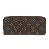 LOUIS VUITTON ルイヴィトン モノグラム ポルトフォイユクレマンス ブラウン ローズバレリーヌ M61298 レディース モノグラムキャンバス 長財布 ABランク 中古 銀蔵