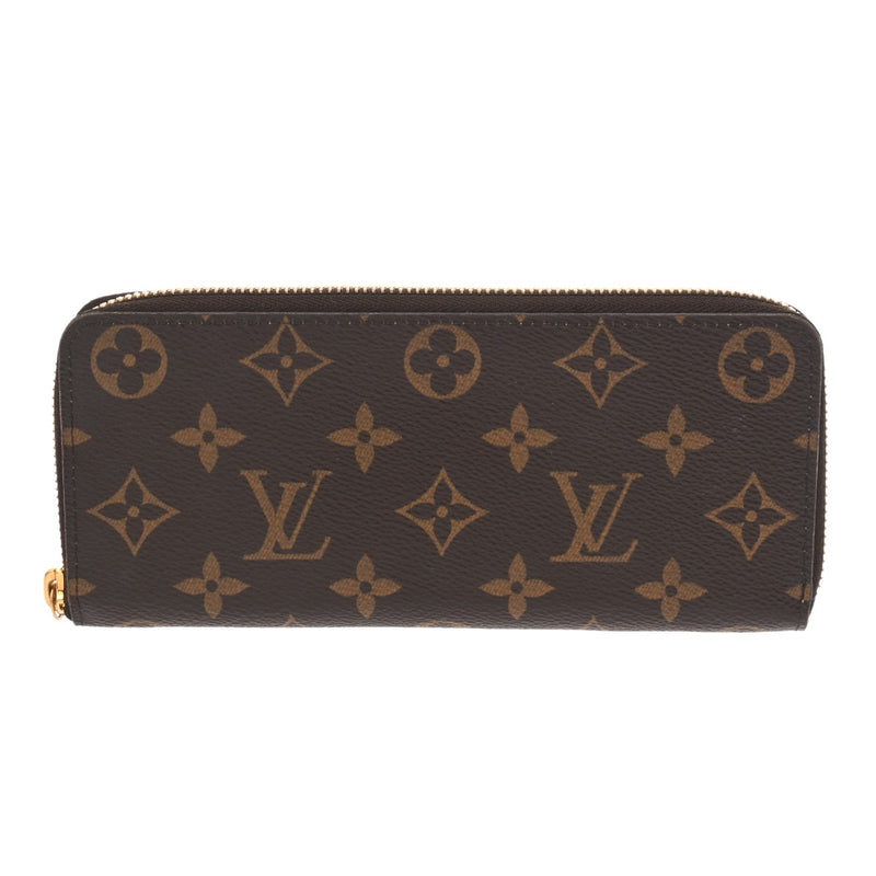 LOUIS VUITTON ルイヴィトン モノグラム ポルトフォイユクレマンス ブラウン ローズバレリーヌ M61298 レディース モノグラムキャンバス 長財布 ABランク 中古 銀蔵