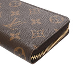 LOUIS VUITTON ルイヴィトン モノグラム ポルトフォイユクレマンス ブラウン ローズバレリーヌ M61298 レディース モノグラムキャンバス 長財布 ABランク 中古 銀蔵