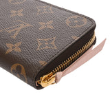 LOUIS VUITTON ルイヴィトン モノグラム ポルトフォイユクレマンス ブラウン ローズバレリーヌ M61298 レディース モノグラムキャンバス 長財布 ABランク 中古 銀蔵