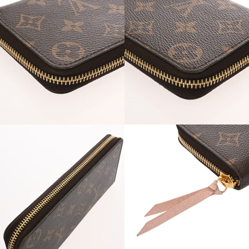 LOUIS VUITTON ルイヴィトン モノグラム ポルトフォイユクレマンス ブラウン ローズバレリーヌ M61298 レディース モノグラムキャンバス 長財布 ABランク 中古 銀蔵