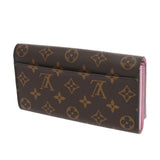 LOUIS VUITTON ルイヴィトン モノグラム ポルトフォイユ サラ イリュストレクルーズ ブラウン ピンク M62137 レディース モノグラムキャンバス 長財布 Bランク 中古 銀蔵