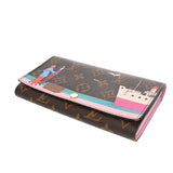 LOUIS VUITTON ルイヴィトン モノグラム ポルトフォイユ サラ イリュストレクルーズ ブラウン ピンク M62137 レディース モノグラムキャンバス 長財布 Bランク 中古 銀蔵