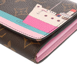 LOUIS VUITTON ルイヴィトン モノグラム ポルトフォイユ サラ イリュストレクルーズ ブラウン ピンク M62137 レディース モノグラムキャンバス 長財布 Bランク 中古 銀蔵