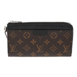 LOUIS VUITTON ルイヴィトン モノグラムマカサー ジッピードラゴンヌ ブラウン/ブラック M69407 メンズ モノグラムキャンバス 長財布 Aランク 中古 銀蔵