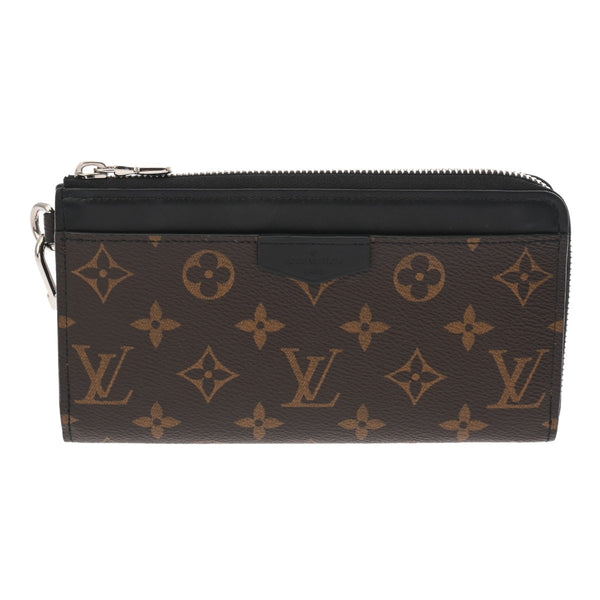 LOUIS VUITTON ルイヴィトン モノグラムマカサー ジッピードラゴンヌ ブラウン/ブラック M69407 メンズ モノグラムキャンバス 長財布 Aランク 中古 銀蔵