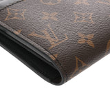 LOUIS VUITTON ルイヴィトン モノグラムマカサー ジッピードラゴンヌ ブラウン/ブラック M69407 メンズ モノグラムキャンバス 長財布 Aランク 中古 銀蔵