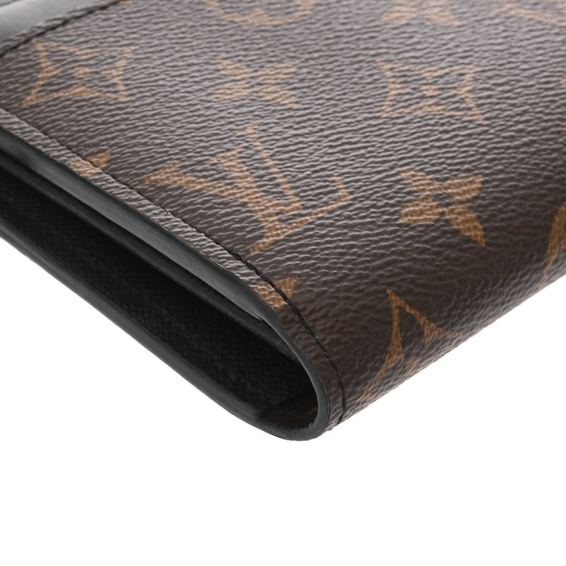 LOUIS VUITTON ルイヴィトン モノグラムマカサー ジッピードラゴンヌ ブラウン/ブラック M69407 メンズ モノグラムキャンバス 長財布 Aランク 中古 銀蔵