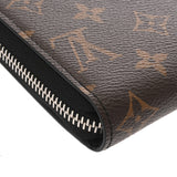 LOUIS VUITTON ルイヴィトン モノグラムマカサー ジッピードラゴンヌ ブラウン/ブラック M69407 メンズ モノグラムキャンバス 長財布 Aランク 中古 銀蔵