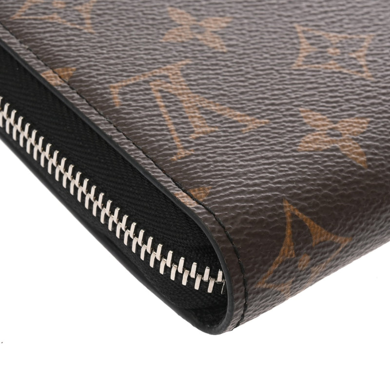 LOUIS VUITTON ルイヴィトン モノグラムマカサー ジッピードラゴンヌ ブラウン/ブラック M69407 メンズ モノグラムキャンバス 長財布 Aランク 中古 銀蔵