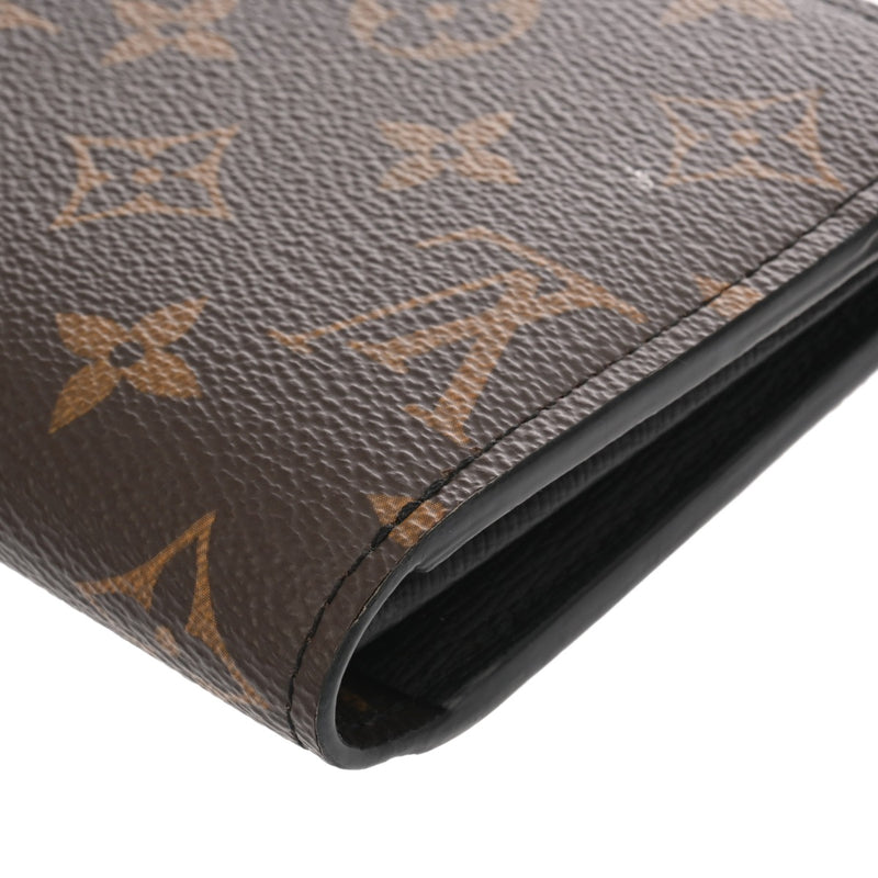 LOUIS VUITTON ルイヴィトン モノグラムマカサー ジッピードラゴンヌ ブラウン/ブラック M69407 メンズ モノグラムキャンバス 長財布 Aランク 中古 銀蔵