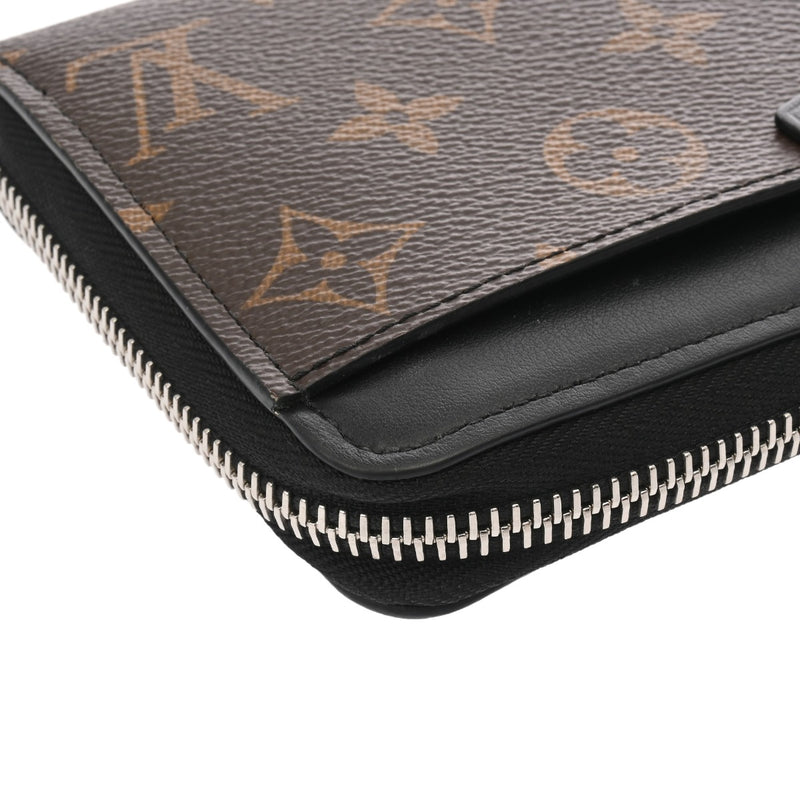 LOUIS VUITTON ルイヴィトン モノグラムマカサー ジッピードラゴンヌ ブラウン/ブラック M69407 メンズ モノグラムキャンバス 長財布 Aランク 中古 銀蔵
