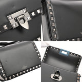 VALENTINO ヴァレンティノ ショルダーバッグ ブラック レディース レザー ショルダーバッグ Aランク 中古 銀蔵