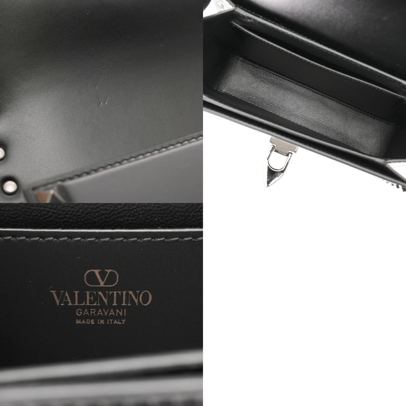 VALENTINO ヴァレンティノ ショルダーバッグ ブラック レディース レザー ショルダーバッグ Aランク 中古 銀蔵