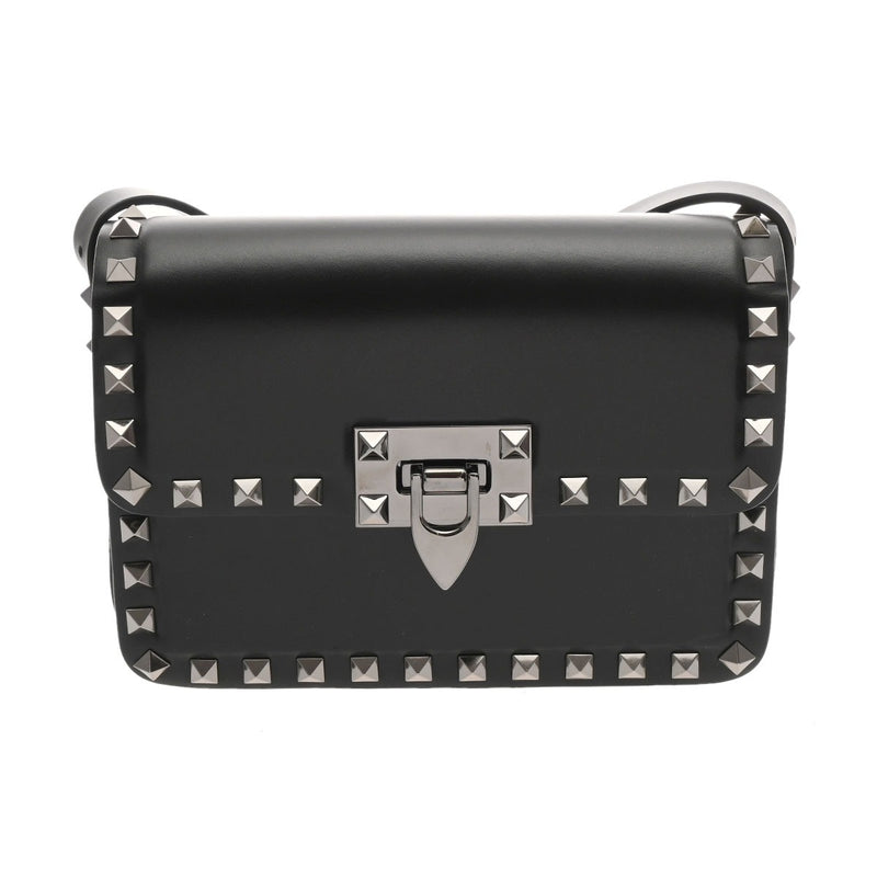 VALENTINO ヴァレンティノ ショルダーバッグ ブラック レディース レザー ショルダーバッグ Aランク 中古 銀蔵