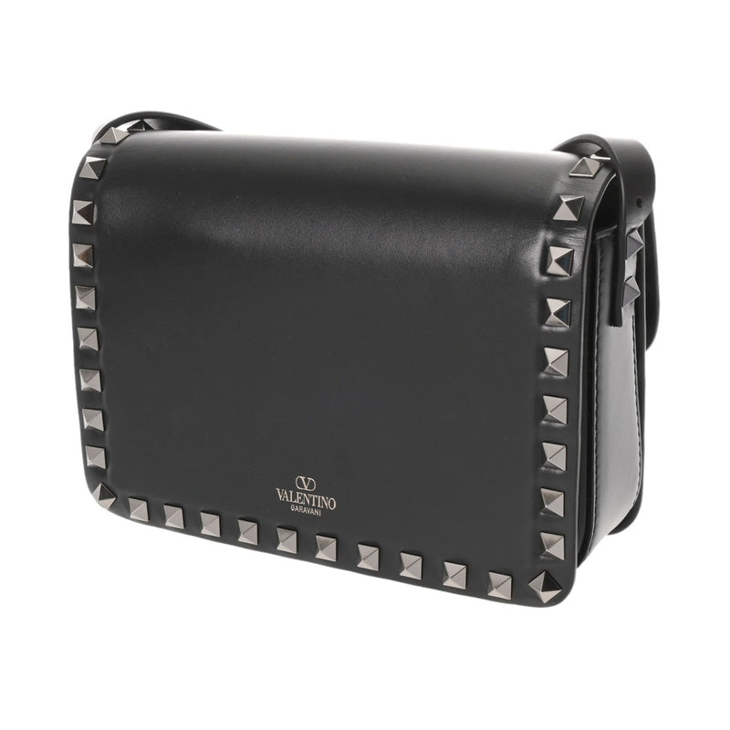 VALENTINO ヴァレンティノ ショルダーバッグ ブラック レディース レザー ショルダーバッグ Aランク 中古 銀蔵