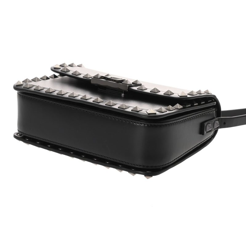 VALENTINO ヴァレンティノ ショルダーバッグ ブラック レディース レザー ショルダーバッグ Aランク 中古 銀蔵