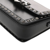 VALENTINO ヴァレンティノ ショルダーバッグ ブラック レディース レザー ショルダーバッグ Aランク 中古 銀蔵