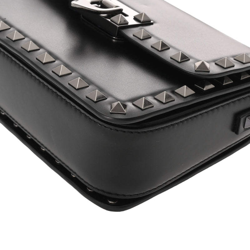 VALENTINO ヴァレンティノ ショルダーバッグ ブラック レディース レザー ショルダーバッグ Aランク 中古 銀蔵