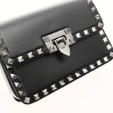 VALENTINO ヴァレンティノ ショルダーバッグ ブラック レディース レザー ショルダーバッグ Aランク 中古 銀蔵