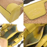 GUCCI グッチ バンブー トート 2WAYバッグ ベージュ/イエロー 336032 レディース ストロー レザー ハンドバッグ ABランク 中古 銀蔵