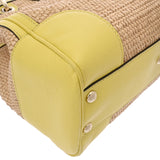 GUCCI グッチ バンブー トート 2WAYバッグ ベージュ/イエロー 336032 レディース ストロー レザー ハンドバッグ ABランク 中古 銀蔵