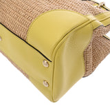 GUCCI グッチ バンブー トート 2WAYバッグ ベージュ/イエロー 336032 レディース ストロー レザー ハンドバッグ ABランク 中古 銀蔵