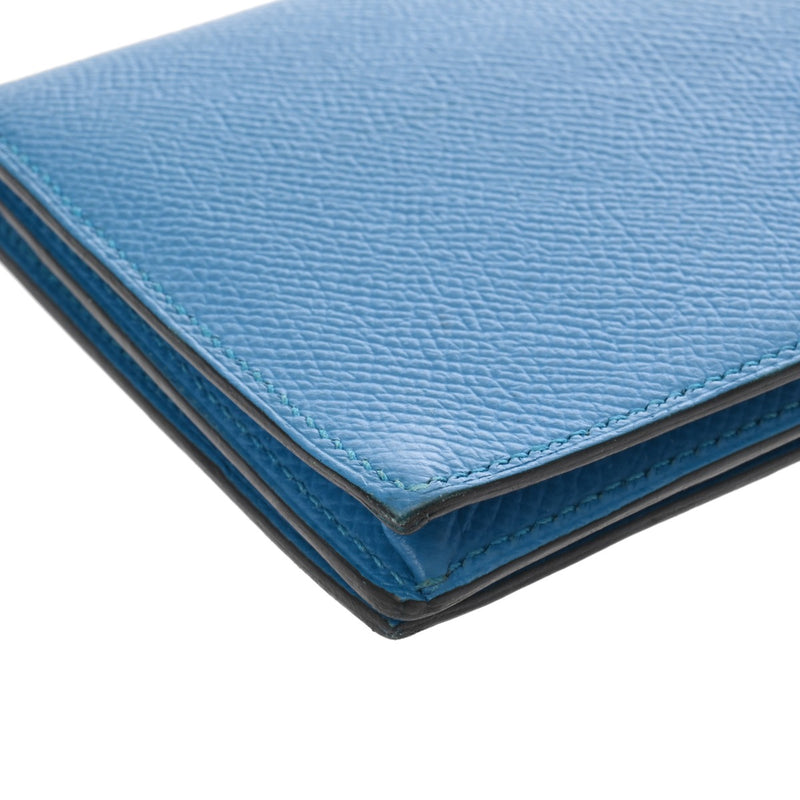 HERMES エルメス ベアンスフレ ブルーザンジバル A刻印(2017年頃) レディース ヴォーエプソン 長財布 ABランク 中古 銀蔵