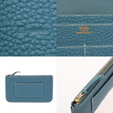 HERMES エルメス ドゴン GM ブルージーン □G刻印(2003年頃) ユニセックス トリヨンクレマンス 長財布 Bランク 中古 銀蔵