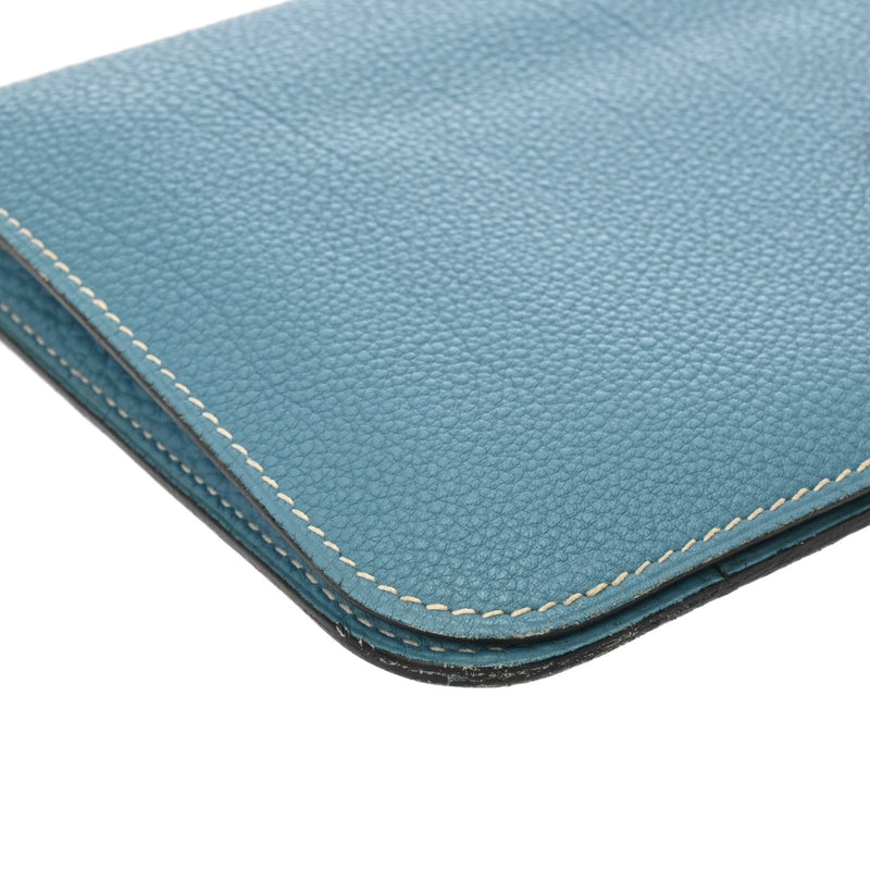 HERMES エルメス ドゴン GM ブルージーン □G刻印(2003年頃) ユニセックス トリヨンクレマンス 長財布 Bランク 中古 銀蔵