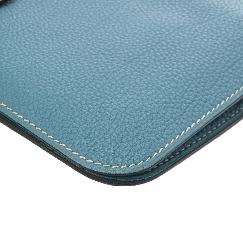 HERMES エルメス ドゴン GM ブルージーン □G刻印(2003年頃) ユニセックス トリヨンクレマンス 長財布 Bランク 中古 銀蔵